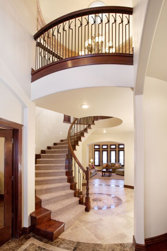 Curved Staircase Installation in Kansas City, KS