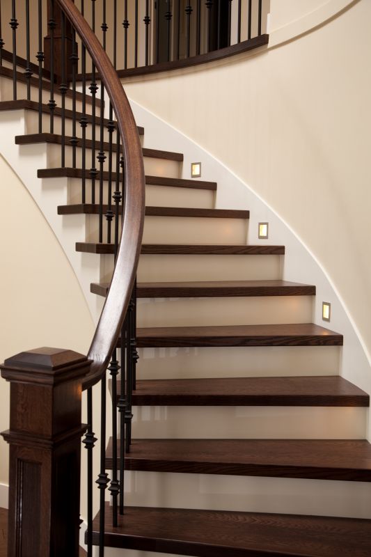 Curved Wood Stairs
